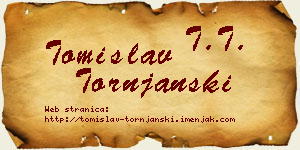 Tomislav Tornjanski vizit kartica